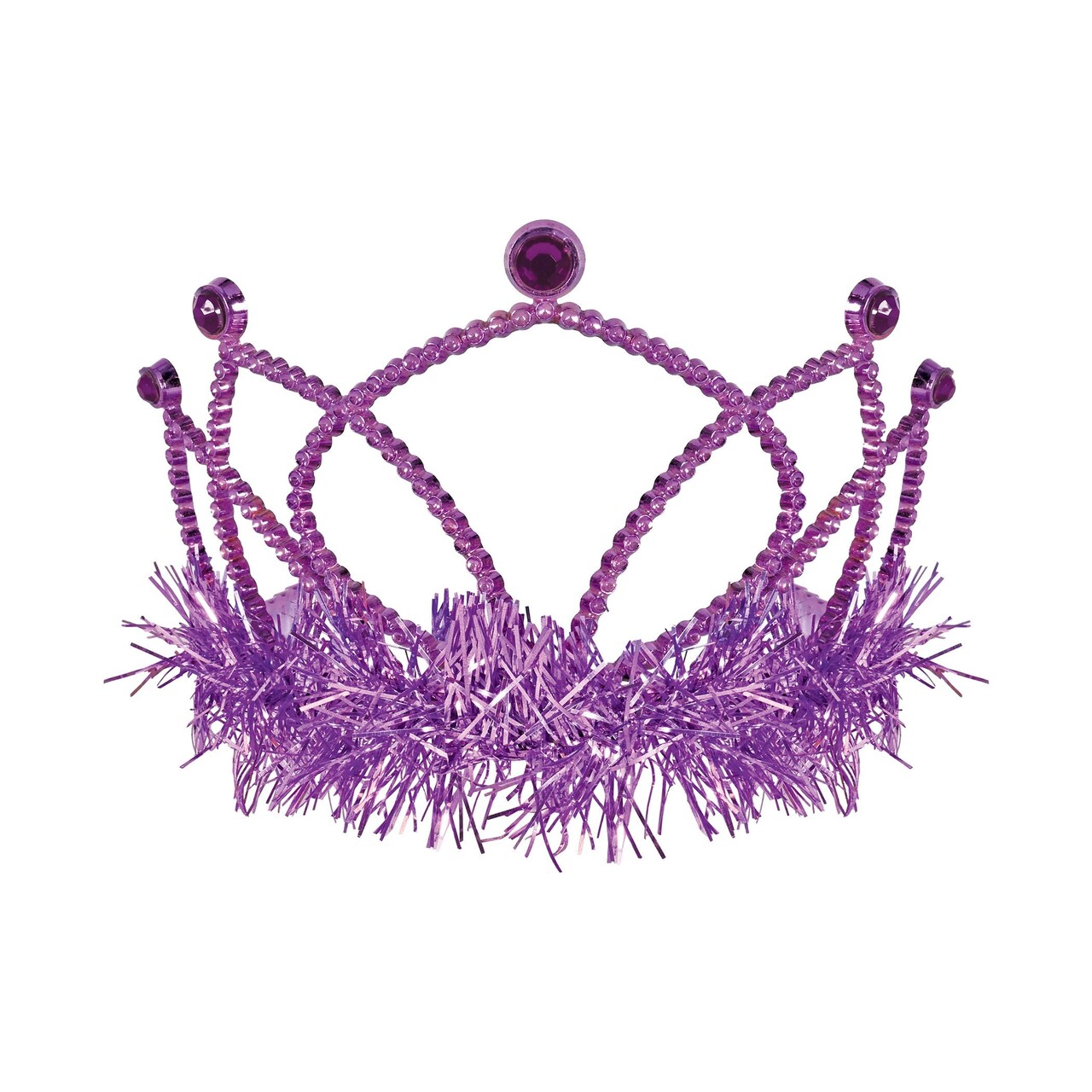 12 Pack Bulk Purple Plastic Tiara with Combs Spirit & School Event